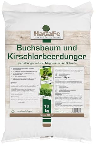 HaGaFe Buchsbaum & Kirschlorbeerdünger organisch mineralischer Spezialdünger, 10kg (1x10kg)