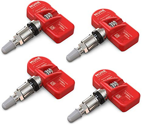 MORESENSOR Signature Series 315MHz TPMS Tire Pressure Sensor 4-Pack | Preprogrammed for Select 40+ American Brand Models | Replacement for 15136883 | Clamp-in | NX-S022-4