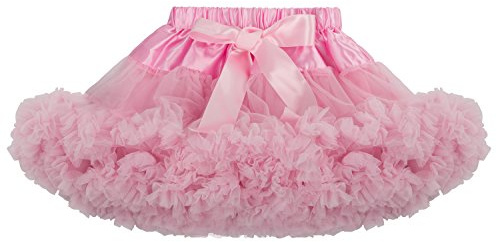 Discoball Girls Tutu Skirt Layered Ruffle Tulle Mini Ballet Skirt Princess Pettiskirt Ballet Dance Dress Daily Wear Costumes for 3-7 Years Girls Pink