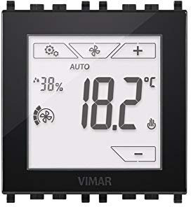 Vimar - Termostato tattile domotico 2 moduli nero