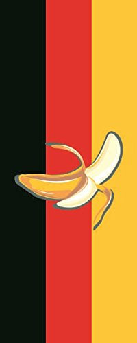 U24 Fahne Flagge Bananenrepublik Deutschland im Hochformat Premiumqualität 80 x 200 cm