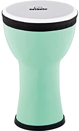 Nino Percussion Elements Mini Djembe, Türkis (NINO-EMDJ-SF) | Musikinstrument für Kinder ab 3 Jahren, Durchmesser 6 Zoll, Kunststoff