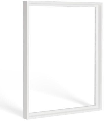 Bildershop-24 Schattenfugenrahmen Lemgo für Keilrahmenbilder und Leinwände 40x100cm Weiß Matt