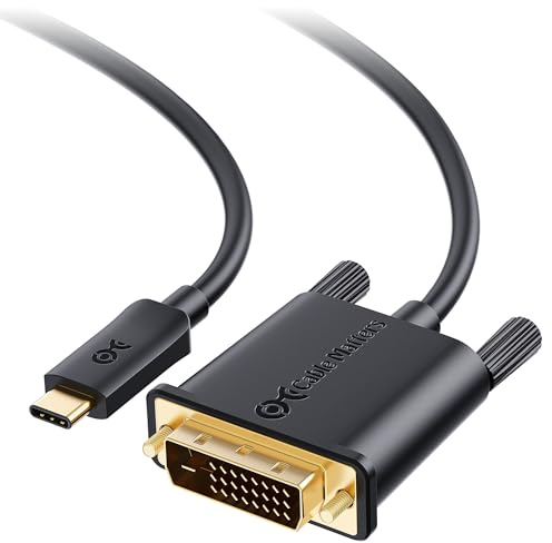 Cable Matters USB C to DVI Cable (USB-C to DVI Cable) 6 ft - Thunderbolt 4 / USB4 / Thunderbolt 3 Port Compatible with MacBook Pro, Dell XPS 13, 15, HP Spectre x360, Surface Pro