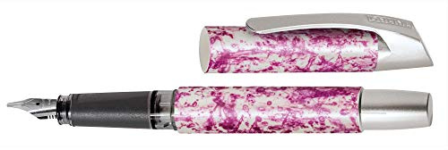 ONLINE 61424/3D Schönschreibfüller Campus Look Splash Pink I Haptisches Design I edle Kalligrafie-Feder 1.4 mm I GRATIS: Kombipatrone blau