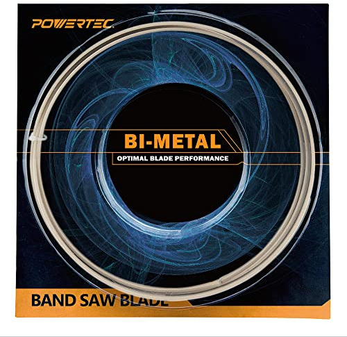 POWERTEC 93-1/2 Inch Bi-Metal Bandsaw Blades, 1/2 x 14 TPI Metal Cutting Band Saw Blades for Wen, Delta, Grizzly, Rikon, Craftsman, Jet, Shop Fox & Ridgid 14 Band Saw for Woodworking, 1pk (13290)