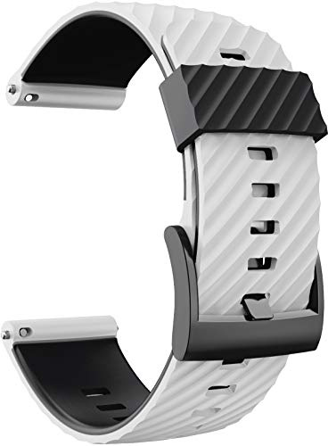 Shieranlee Armband für Suunto 9 Spartan/Suunto 7 Strap, 24MM Ersatz Silikon Uhrband Sport Uhrenarmbänder für Suunto 9/Suunto D5/Suunto Spartan Sport Wrist HR/Suunto 9 Titanium