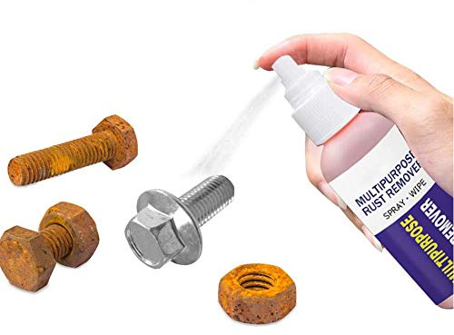 LUCKKY Rustout Instant Remover Spray 100ml,Multi-Purpose Rust Remover Spray,Car Maintenance Cleaning,Inhibitor Metal Derusting Cleaner,Rust Treatment Spray for Household kitchen,Anti-Rust Spray (A)