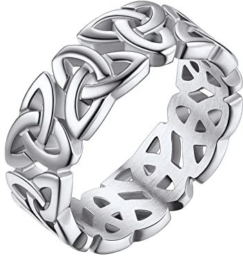 Bestyle Damen Ring Keltischer Knoten Ring aus Edelsthal