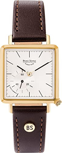 Bruno Söhnle Unisex Analog Quarz Uhr mit Kalbsleder Armband 17-33227-241
