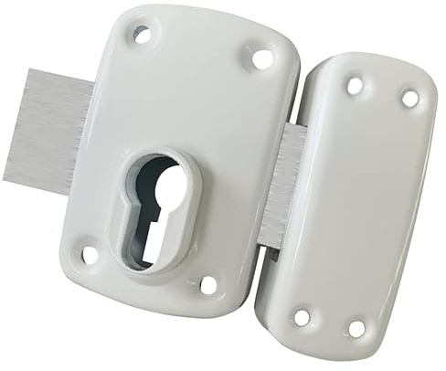 Verrou pour cylindre à profil européen 958E blanc sans cylindre - HERACLES - C5-95800EB