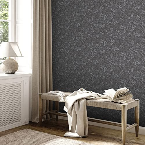 A.S. Création Attractive 2 390284 Papier peint intissé Motif floral Noir/gris 10,05 x 0,53 m Fabriqué en Allemagne