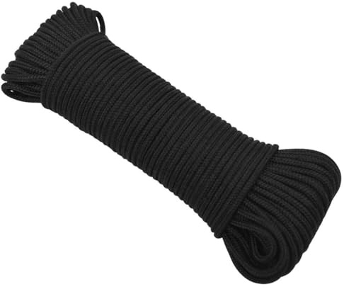 vidaXL Bootsseil Ankerleine Festmacher Tauwerk PP Leine Seil Tau Polypropylenseil Geflochten Flechtleine Schwarz 3mm 25m Polypropylen