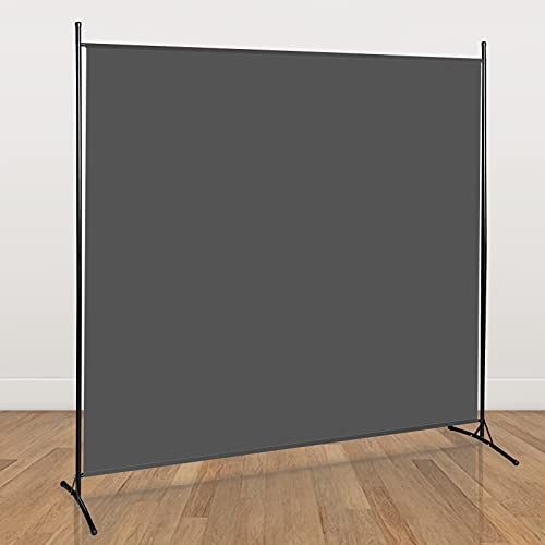Daromigo Biombo plegable de 180 x 180 cm, separador de espacios, impermeable, para protección visual, 1 pieza, para balcón, habitación (antracita)