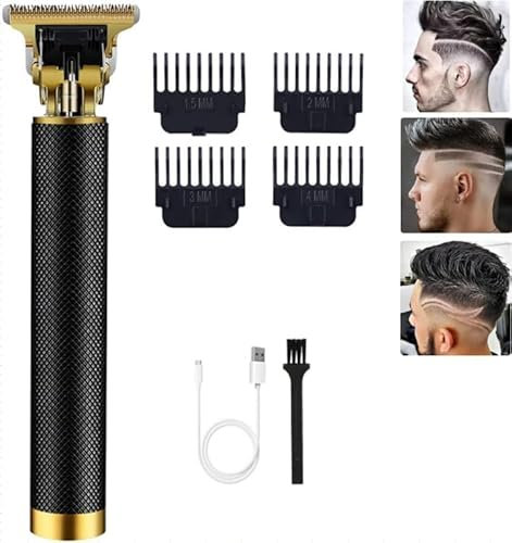 Hair Clippers Beard Trimmer for Men,Electric Cordless Rechargeable Hair Trimmer Set for Barbers and Home,USB Zero Gapped T Blade Hair Cutting Kit,Gift for Men