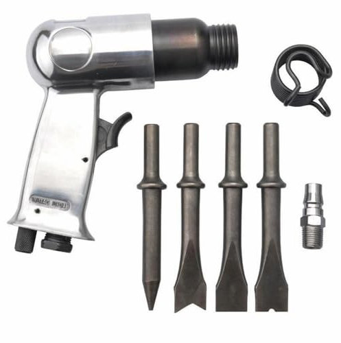 Drucklufthammer-Set, leichtes Druckluftkompressor, pneumatisches Hammerschaufelwerkzeug mit 4 Rundschaftmeißeln, 4500 U/min, 150 mm Zylinderhub