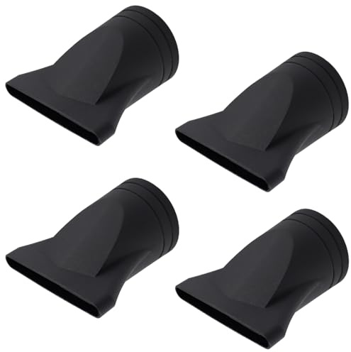 FERCAISH 4 pezzi di plastica sottile concentratore piatto asciugacapelli, ugello di ricambio nero per asciugacapelli, per salone a casa