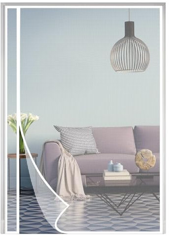 Magnetische Moskitonetz Vorhang 110x225cm Magnet Verstärkt Insektenschutz Balkontür Lamellenvorhang, für Schiebetür und Wohnzimmer Weiß