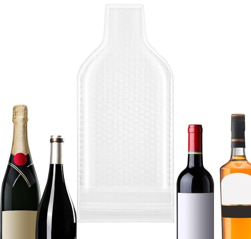 Weinhüllen für Koffer, wiederverwendbare Weinflaschen-Reiseschutztaschen - Doppelschichtige, auslaufsichere, unzerbrechliche Flaschenversandhülle,Flaschenhülle, Wein-Luftpolsterfolie für Flugzeug, Aut