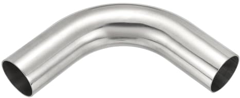 PATIKIL Tubo Sanitario 90 Gradi Esteso, Gomito Mandrino 2 1/4 Od Tubo Scarico Dritto Connettore Acciaio Inossidabile 304 Esteso per Saldatura Ringhiera Scalinata Modificata Hvac