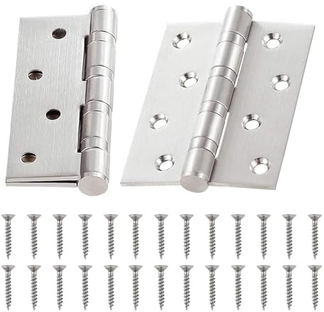 2 Stk Scharniere Edelstahl Türscharnier Außen Schwerlast Scharnier mit Kugellager 100*76*13mm Massiven Scharniere mit Schrauben Tür Schaniere Aussen Edelstahlscharnier für Tür,Fenster,Schrank,TierHaus