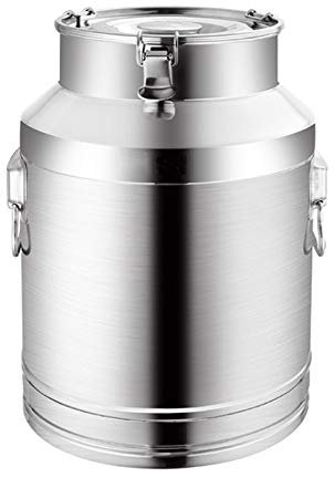 CWCQGH Cubo para Lata de Leche, barriles de Transporte de Leche de Acero Inoxidable, Cubo para Vino, Olla para lácteos, Jarra hermética para Almacenamiento de té con Tapa sellad,100L