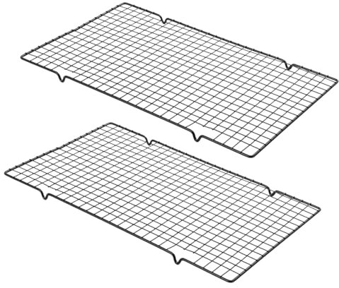 2 Pack Cooling Rack for Baking, Stainless Steel Mini Wire Rack for Baking, 16 x 10 inch Roasting Drying Rack, Oven Tray Rack for Cake Cookies and Meat, Fit Baking Tray and Toaster Oven