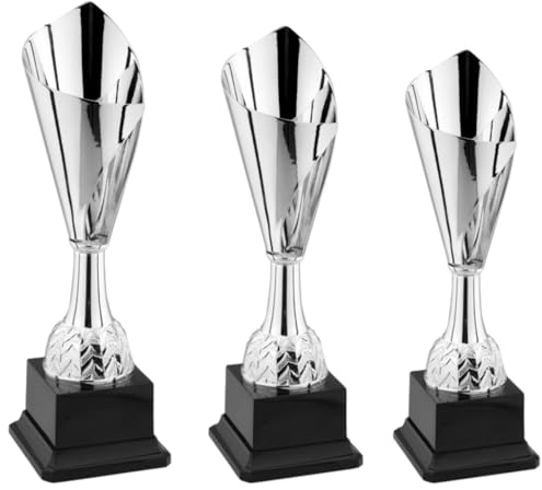 Hole Gadget | Tris Premiazioni Personalizzate 28-26 - 25 cm Coppa Trofeo con Targhetta Inclusa Trofei e Coppe Varie Misure per Sport, Calcio, Basket, Volley, Eventi Sportivi, Fantacalcio 6.579