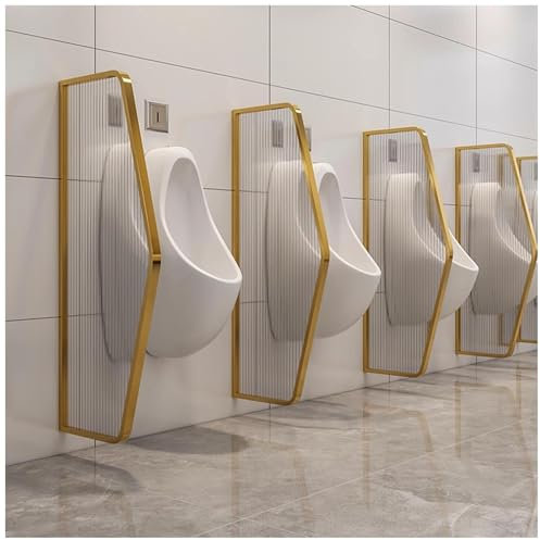 FLEPYHB Urinal-Trennwand-Trennwand, Wandmontierte Öffentliche Toilettentrennwand Mit Gehärtetem Glas, Herren-Urinal-Sichtschutzwand Für Hotel, Schule, Einkaufszentrum