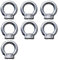 7PCS M6 Lifting Eye Nut,M6 Ring Nut,304 Stainless St-eel Eyenuts,Stainless St-eel M/6 E/ye N/ut,Female Threaded Hardware Fastener N/uts,Ring Shape Female Thread Nu/ts Fastener for Lifting Fixing