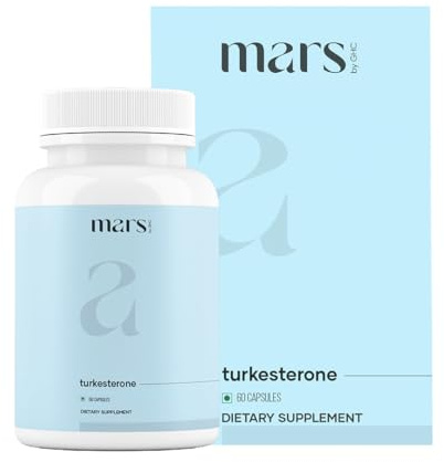 Mars by GHC Turkesterone Capsules with Ginseng & Bioperine | Plant-Based Herbal Supplement | 60 Capsules | Pack of 1