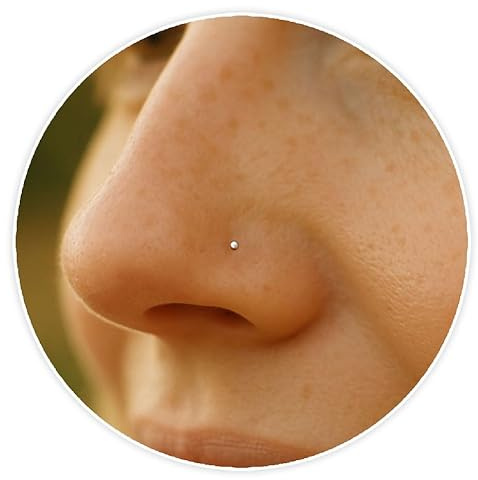 Jolliz 1mm Silver Nose Studs for Women - 24 Gauge L Shaped Nose Stud & Comfortable Pin - 925 Sterling Silver Nose Stud With Elegant Small Shiny Ball, Dainty Minimalist Women Jewelry For a Timeless Look