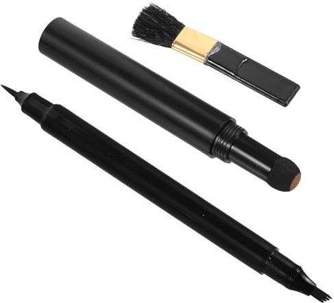 GALPADA Stylo à Barbe Double Tête Marron avec Pinceau, Comblement Précis et Taille Nette pour Barbe, Kit D'entretien pour Homme Barbu