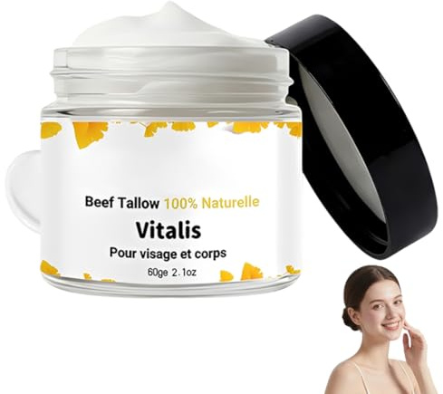 HQRKOTM 2026 Neues Rindertalg Hautcreme 100 Prozent Natürlich Mit Bio Butter Und Honig Feuchtigkeitsspendende Pflegecreme Für Jeden Hauttyp