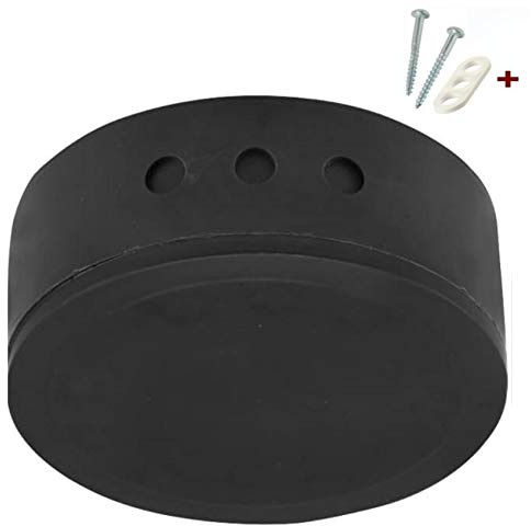 Verteilerdose Baldachin, schwarz, mit Schraubdeckel und Montageset