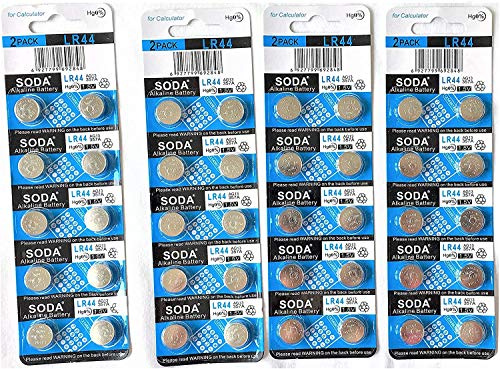 AG13 LR44 L1154 357 A76 Alkaline Button Cell Battery with Retail Blister Pack Cards (40)