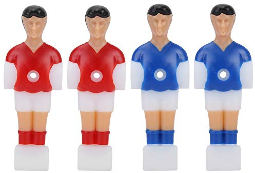 MAGT Tischfußball Figuren, 4 Stück Tischkicker Figuren Tischfußballspieler Rot und Blau Tischfussball Männer Mini Kickertisch Tischfussball Zubehör