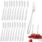 CINY 20 Tenedores De Postre, Tenedor De Fruta De Acero Inoxidable, Ensalada, Aperitivo, Tenedor Pequeño Para Pastel, Tenedores Decorativos, Para Familias, Restaurantes, Bistrós y Bares