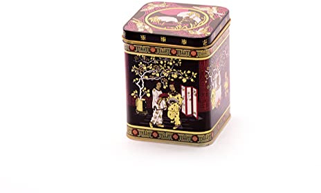 Teemando 2 X Dose Black Jap, 250 g eckig, Scharnierdeckel 11,1 x 8,7 x 8,7 cm = 2 Dosen
