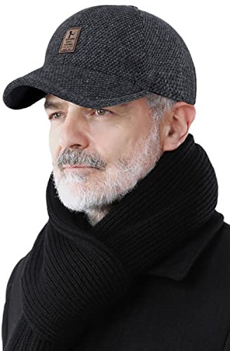 CLAPE Warm Basecap Baseballmütze mit Ohrenschutz Outdoor Kappen Wool Cap Herren Damen Fitted Sport Kappe Winter Kappe