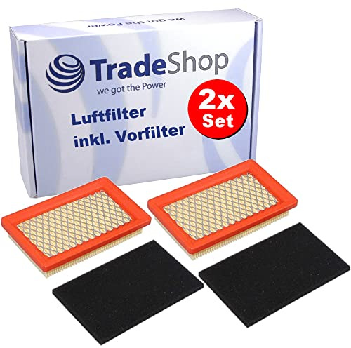 2x Trade-Shop Luftfilter-Set (Hauptfilter + Vorfilter) kompatibel mit Honda MTD Kohler Viking Weibang Bolens Güde Rasenmäher Motorhacke Schneefräse Motoren