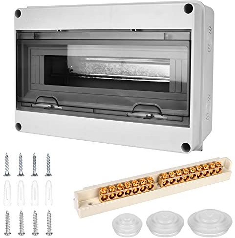 Quadro Elettrico Esterno, Scatola Elettrica da Esterno, Quadro Elettrico Interno di Distribuzione con 1 Fila, Quadro Elettrico 15 Moduli Impermeabile IP65, Scatola Elettrica da Parete per Giardino