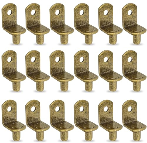 25 Stück L Form Metall Regalträger aus Edelstahl,Regalstifte 5mm, Regalhalterung für Schrank Bücherregal Vitrine, Einlegeboden Halter Stützen