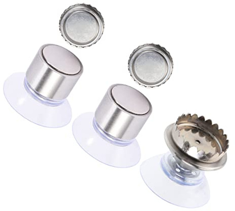 Hoement 3piezas Jabonera Magnética De Acero Inoxidable Jabonera Magnética Imán Organizador De Jabón para Baño Accesorio De Baño para Jabón