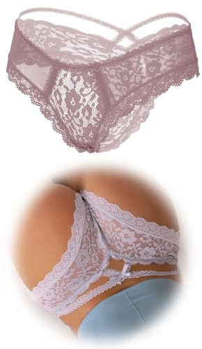 ohmydear brasilianska trosor damtrosor 1/2/3-pack sexig stringtrosa spets underkläder kvinnor stora storlekar underbyxor transparenta trosor andas tangas underkläder, 1 pack rosa, XS-S