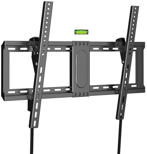 XINLEI Universal Tilt TV Wall Bracket for Most 37-85 inch TVs, Slim Wall Mount Low Profile Fits 24”/18”/16” Studs, Holds up to 60kg Flat/Curved TV, Max VESA 600x400mm MT5083