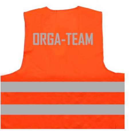 Orga-Team Warnweste BZW. Signalweste mit reflektierendem Aufdruck ID: 777