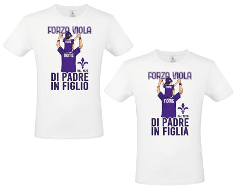 Maglia Fiorentina di Padre in Figlio Figlia Personalizzabile Personalizzata