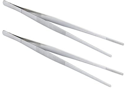 TOPBATHY 4pcs Stainless Steel Steak Tweezers Practical Food Clips for Kitchen Gadget BBQ Supplies for Handling Small Food Items