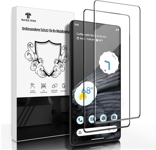 Schutzfolie für Panzerglas für Google Pixel 7 Pro 5G, Fingerabdruck-ID unterstützen Panzer Schutz Glas 2 Stück, 3D-Volle Bedeckung, perfekte Passform HD 9H Displayschutzfolie für Google Pixel 7 Pro -2